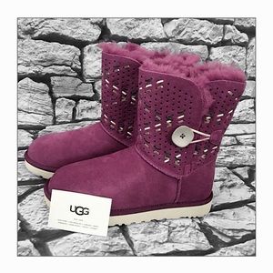 UGG® Bailey Button II Purple Tehuano Suede Boots Size 7